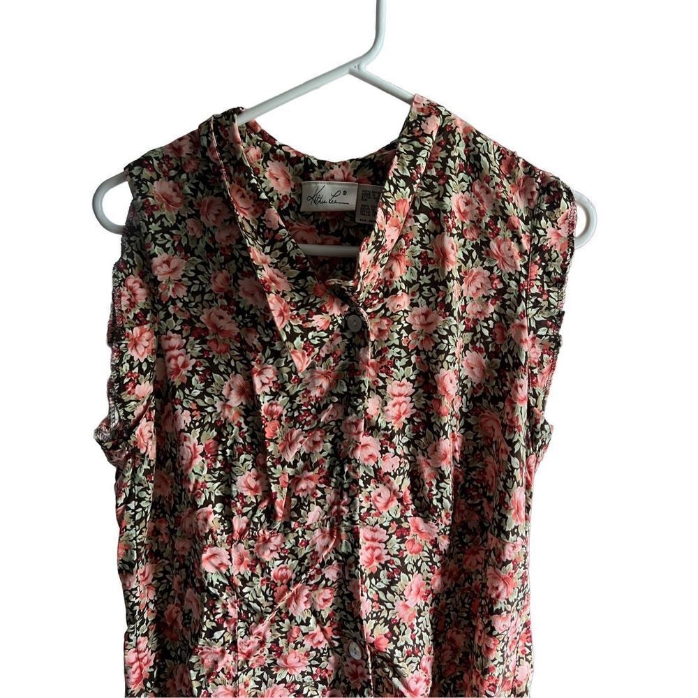 Kathie Lee Vintage Sleeveless Floral Maxi Dress